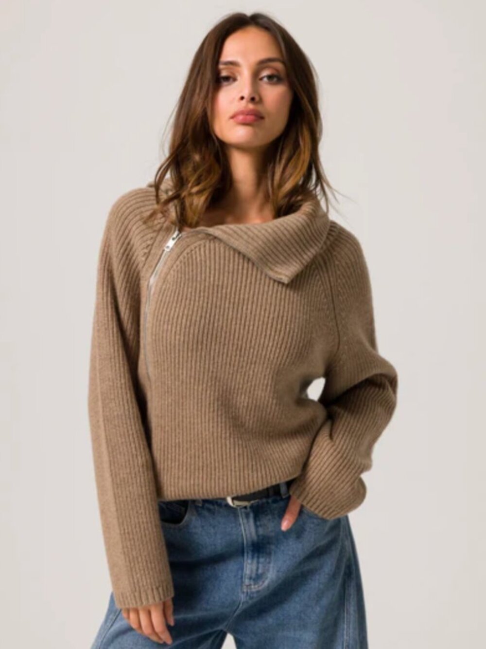 Line & Dot Bassett Zipper Sweater NWT